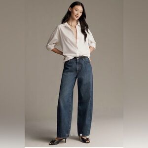 NEW W TAGS 7 FOR ALL MANKIND Twisted Bonnie High-Rise Barrel Jeans Sz 30 $150